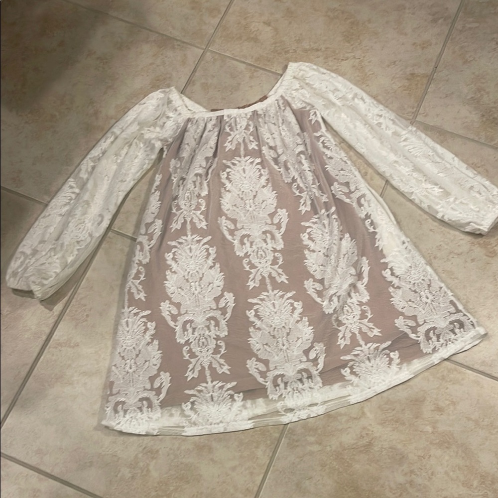 COPY - FOR LOVE & LEMON 🍋 Elegant Lace Overlay Dress